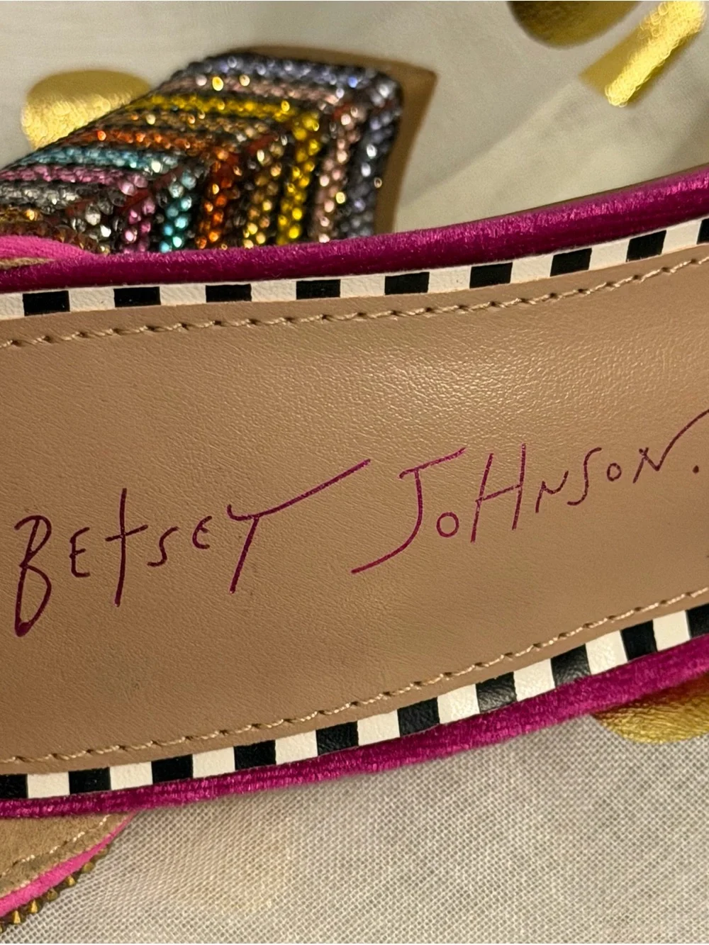Betsey Johnson Fuchsia/HotPink Sequin Evening Sandals